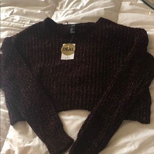 Maroon crop sweater